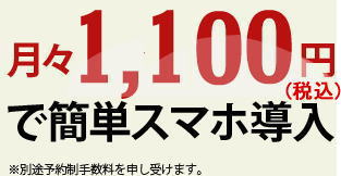 月々1,050円で簡単スマホ導入